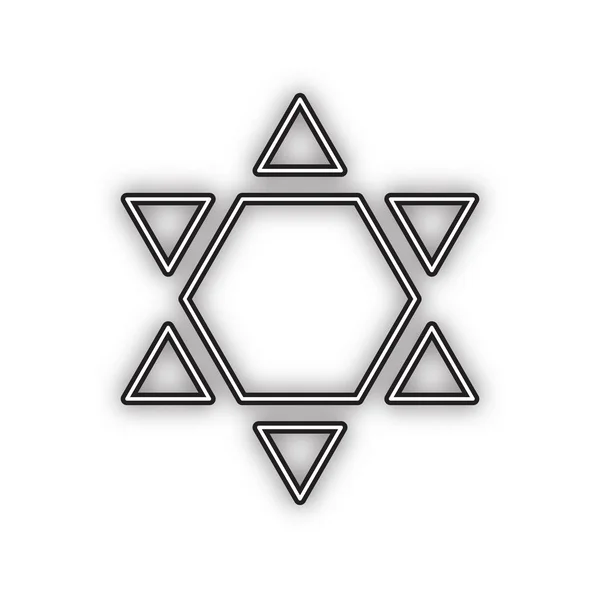 Escudo Magen David Star Inverse Símbolo Israel Invertido Vector Ícone — Vetor de Stock