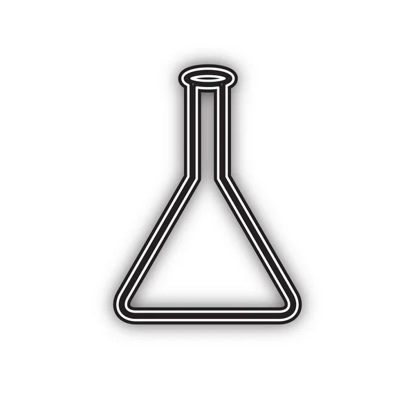 Signo Del Matraz Cónico Signo Cristal Del Laboratorio Vector Icono — Vector de stock