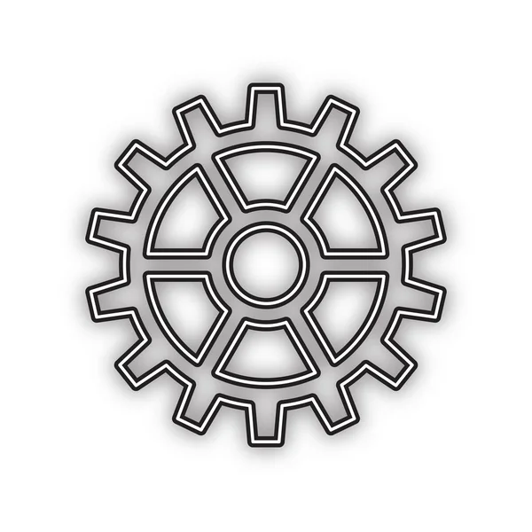 Σήμα Ταχυτήτων Διάνυσμα Διπλό Περίγραμμα Μαύρου Εικονιδίου Μαλακή Σκιά Λευκό — Διανυσματικό Αρχείο