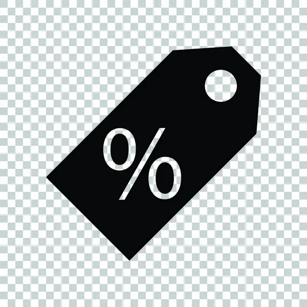 Sinal de promoção. Ícone preto em fundo transparente. Ilustração —  Vetores de Stock