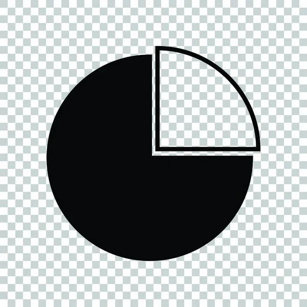 Diagramm-Zeichen. schwarzes Symbol auf transparentem Hintergrund. Illustration — Stockvektor