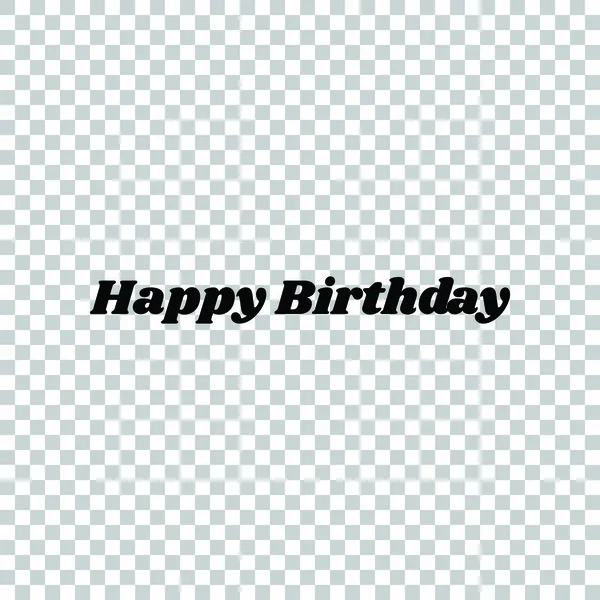 Το σύνθημα για τα χαρούμενα γενέθλια. Μαύρο εικονίδιο σε διαφανές φόντο. Ιλλινόις — Διανυσματικό Αρχείο