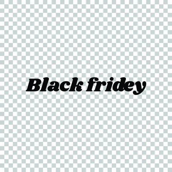Black friday slogan. Black icon on transparent background. Illus — Stock Vector