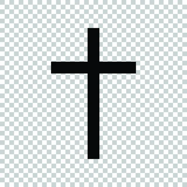 Çapraz işaret. Saydam arka planda siyah simge. Illüstrasyon.