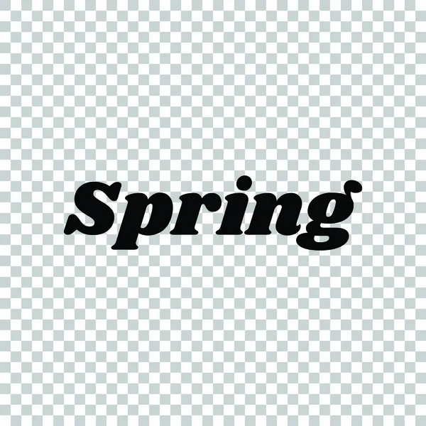 Spring slogan. Black icon on transparent background. Illustratio — Stock Vector