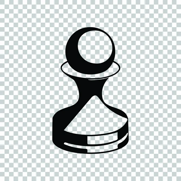 Chess figures sign. Black icon on transparent background. Illust — Stock Vector