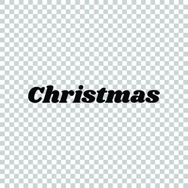 Slogan de saudação de Natal. Ícone preto no fundo transparente . — Vetor de Stock