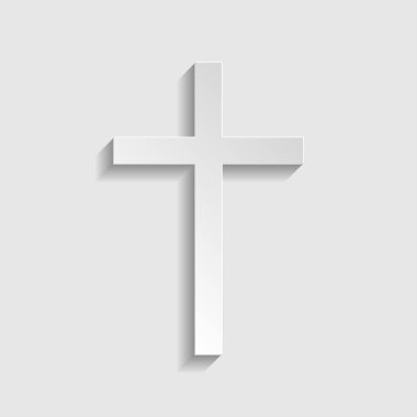 Çapraz işaret. Kağıt stili simgesi. Illüstrasyon.