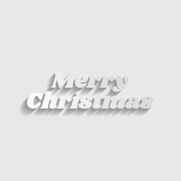 Boldog karácsonyt szlogenje. Papírstílus ikon. Illusztráció. — Stock Vector