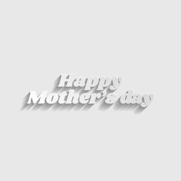 Joyeuse fête des mères. icône de style papier. Illustration . — Image vectorielle