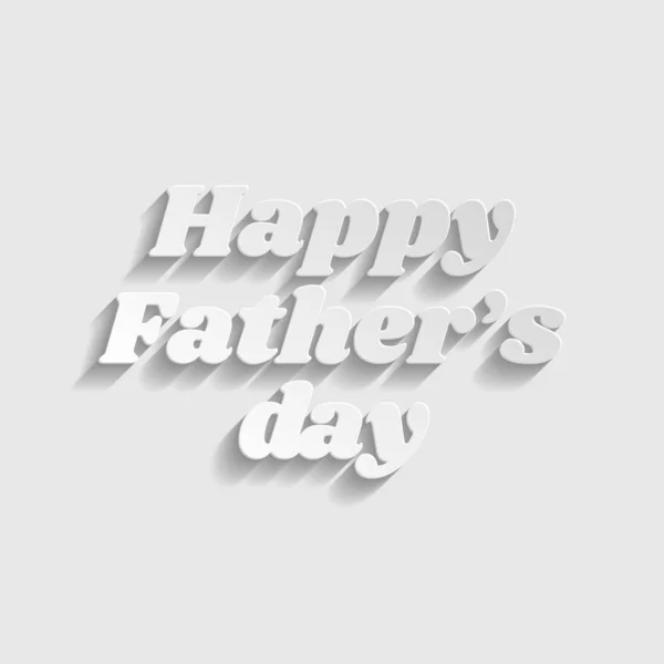 Το σλόγκαν της μέρας του ευτυχισμένο πατέρα. Εικονίδιο στυλ χαρτιού. Εικόνα. — Διανυσματικό Αρχείο