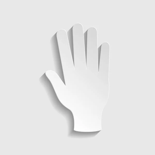 Hand teken. Pictogram papier stijl. Illustratie. — Stockvector