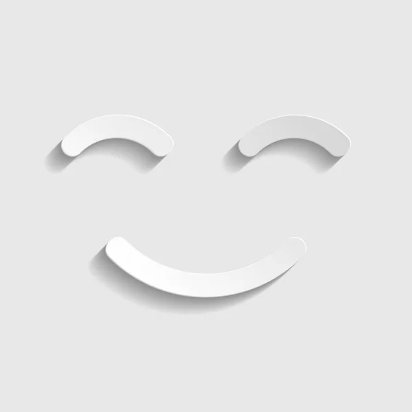 笑顔アイコン。用紙スタイルのアイコン。図. — ストックベクタ