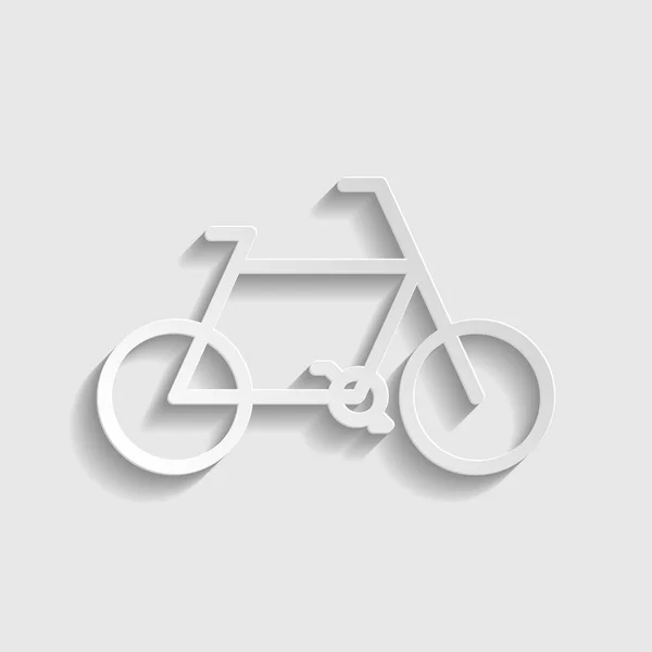 Bicycle Bike sign. Paper style icon. Illustration. — Stock Vector
