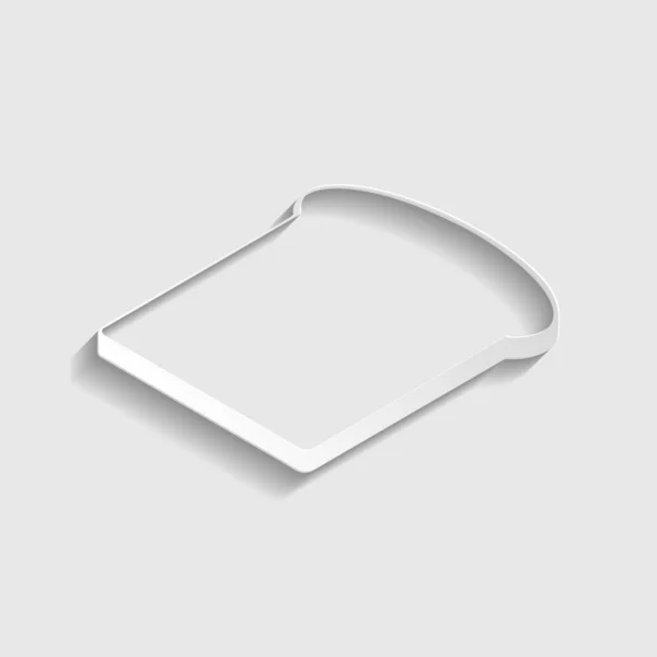 Panneau des tranches de pain. icône de style papier. Illustration . — Image vectorielle
