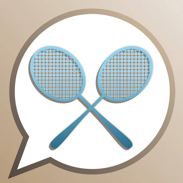 Dva známky tenisu. Světle bílá ikona s bílým mluvčím — Stockový vektor