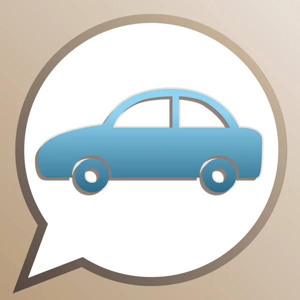 Иллюстрация автомобильных знаков. Яркая икона в белом шаре речи — стоковый вектор