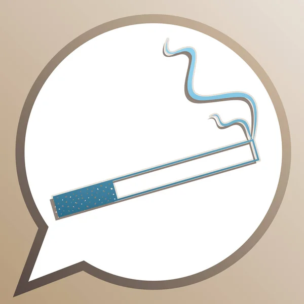Rauch-Symbol ideal für jeden Einsatz. helle ceruleanische Ikone in weißem Spee — Stockvektor