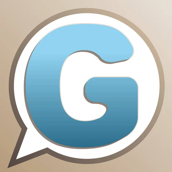 Letter G-teken ontwerpsjabloon element. Helder Cerulean icoon in w — Stockvector