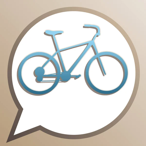 Vélo, Panneau vélo. Icône céruléenne brillante en ballon de parole blanc — Image vectorielle