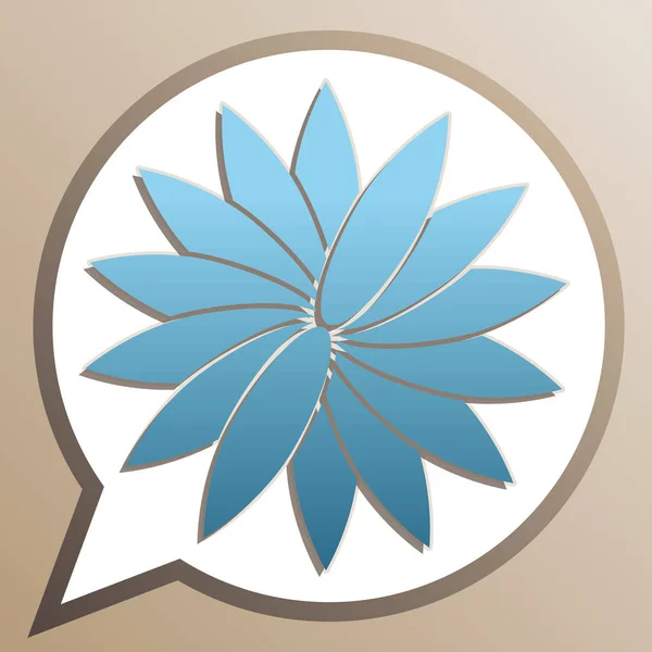 Πινακίδα λουλουδιών. Φωτεινό εικονίδιο στο λευκό μπαλόνι ομιλίας στο PAL — Διανυσματικό Αρχείο