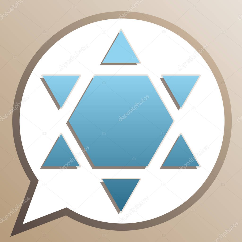 Shield Magen David Star Inverse. Symbol of Israel inverted. Brig