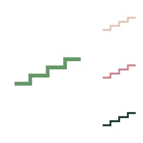 Вывеска Лестнице Русский Зеленый Значок Маленькими Джунглями Зелеными Пушистыми Пустынными — стоковый вектор