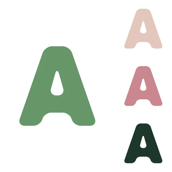 Letter Sign Design Template Element Russian Green Icon Small Jungle — Stock Vector
