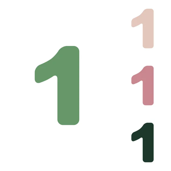 Νούμερο Στοιχείο Προτύπου Σχεδιασμού Πινακίδας Ρωσική Πράσινο Εικονίδιο Μικρό Πράσινο — Διανυσματικό Αρχείο