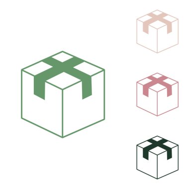 Tabela illüstrasyonu. Beyaz arka planda küçük orman yeşili, mor ve çöl kumları olan Rus yeşil ikonu.