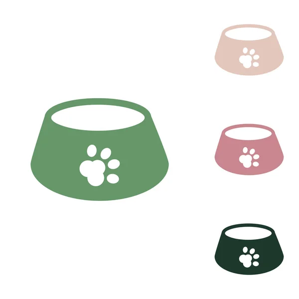 Πινακίδα Για Μπολ Σκύλου Ρωσική Πράσινο Εικονίδιο Μικρό Πράσινο Ζούγκλα — Διανυσματικό Αρχείο