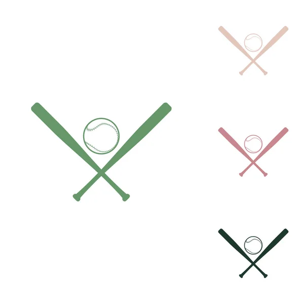 Бейсбольный Знак Русский Зеленый Значок Маленькими Джунглями Зелеными Пушистыми Пустынными — стоковый вектор
