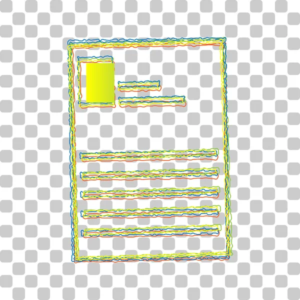 Segnale di candidatura. Icona a gradiente da blu a verde con quattro curve Roughen su elegante sfondo trasparente. Illustrazione. — Vettoriale Stock