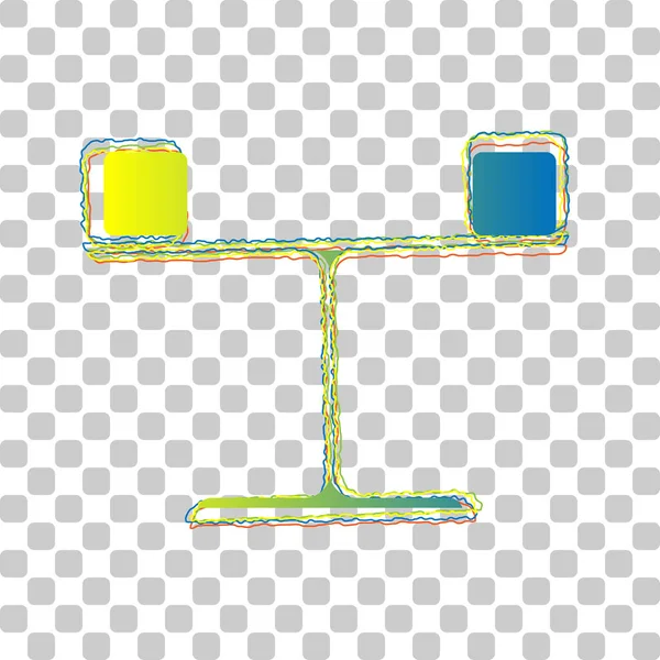 Assinatura de Libra. Ícone de gradiente azul a verde com quatro contornos roughen em fundo transparente elegante. Ilustração . — Vetor de Stock