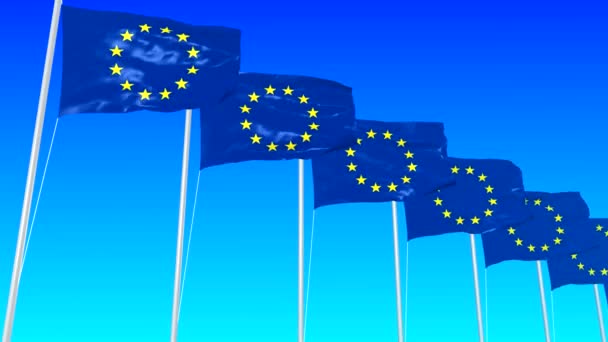 Bandeira Símbolo Estado Bulgária Série Bandeiras União Europeia Com Movimento — Vídeo de Stock