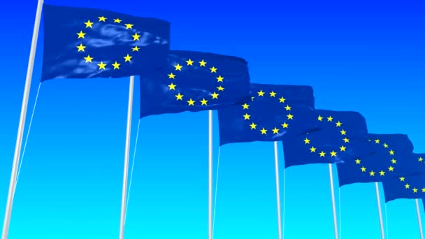 Flaga Jest Symbolem Państwa Włochy Serii Flagi Unii Europejskiej Ruch — Wideo stockowe
