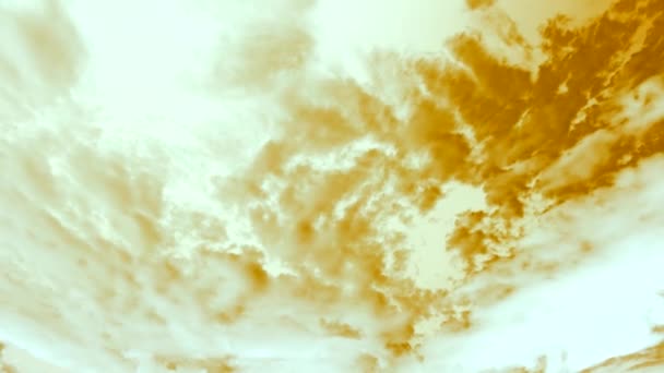 Fantastic Clouds Move Sky Very Quickly Brown Yellow Atmospheric Phenomena — Stock Video