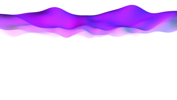 Abstracte Kleurlintgolf Het Midden Van Het Scherm Oscilleert Horizontaal Soepel — Stockvideo