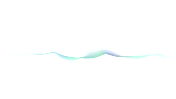 Абстрактна Кольорова Хвиля Стрічки Посередині Екрана Плавно Осцилює Горизонтально Білому — стокове відео