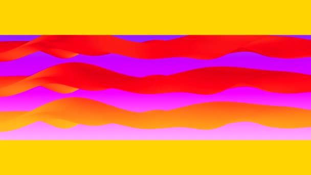 Three Ribbons Waves Horizontally Parallel Multi Colored Background Stripes Sectors — 비디오