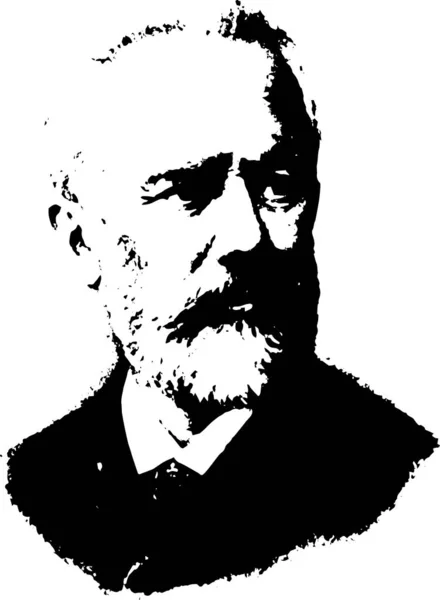 Pyotr Tchaikovsky Compositor Russo Ópera — Vetor de Stock