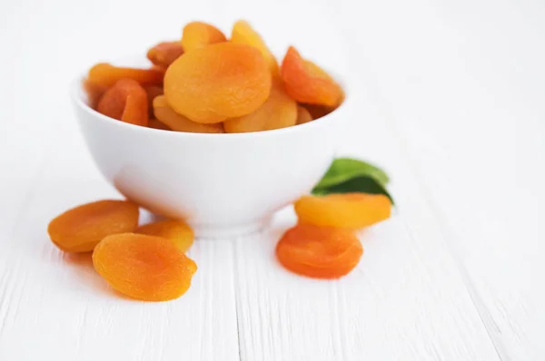 Dried Apricots Old Wooden Table — Stock Photo, Image