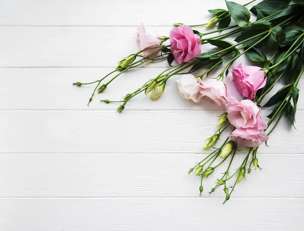 Flores de eustoma rosa fresco — Fotografia de Stock