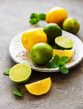 Limon ve limes ile plaka