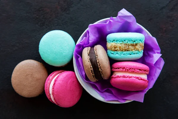 renkli macaroons 