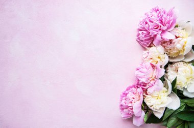 pembe peonies ile arka plan