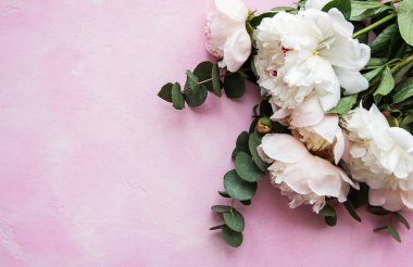 pembe peonies ile arka plan