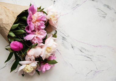 pembe peonies ile arka plan