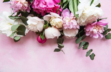 pembe peonies ile arka plan