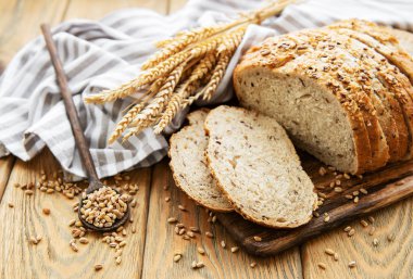 Dilimlenmiş ekmek Üstten Görünüm